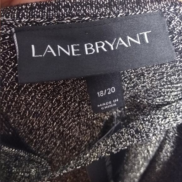 NWT LANE BRYANT V-neck Metallic Sweater Size 18/20 - Picture 4 of 16